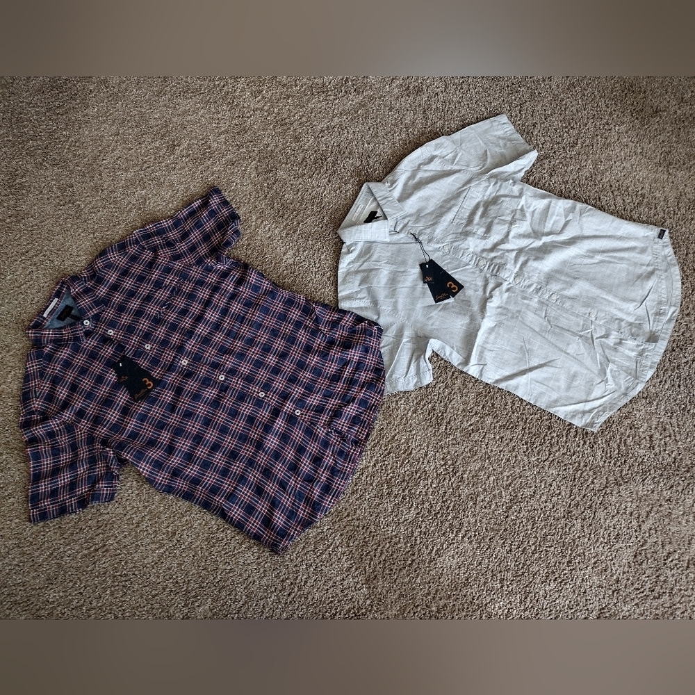 Good Man Brand Casual Button Down Short Sleeve Shirts NWT